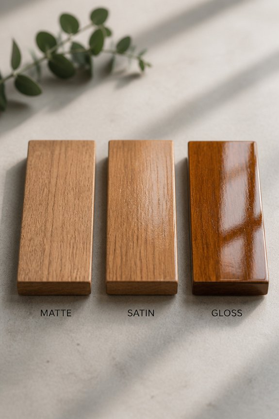 matte satin gloss finishes