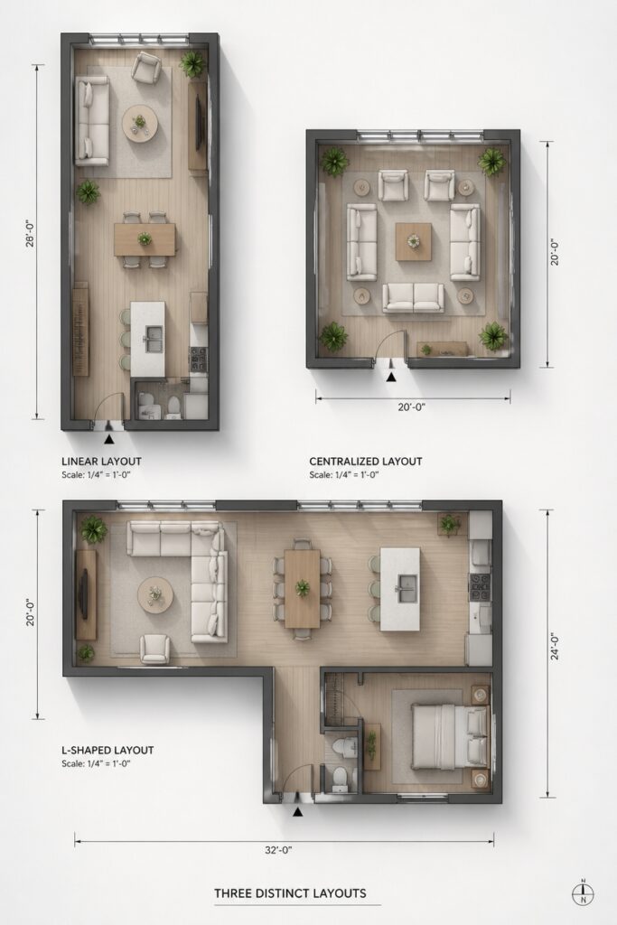 room shape layout guidelines
