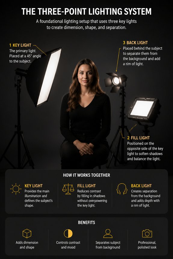three layers of lighting